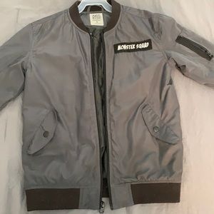 Boys gray and black  bomber jacket
